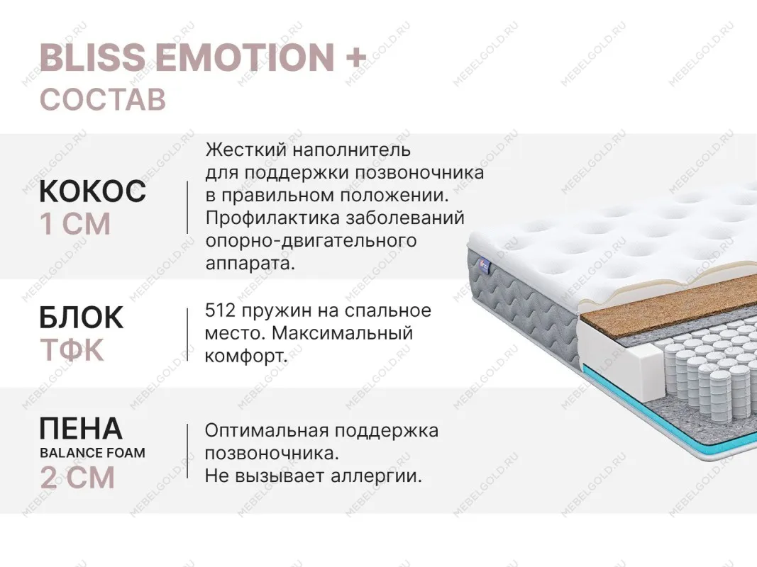 Матрас Bliss Emotion + 80х190 | изображение 4