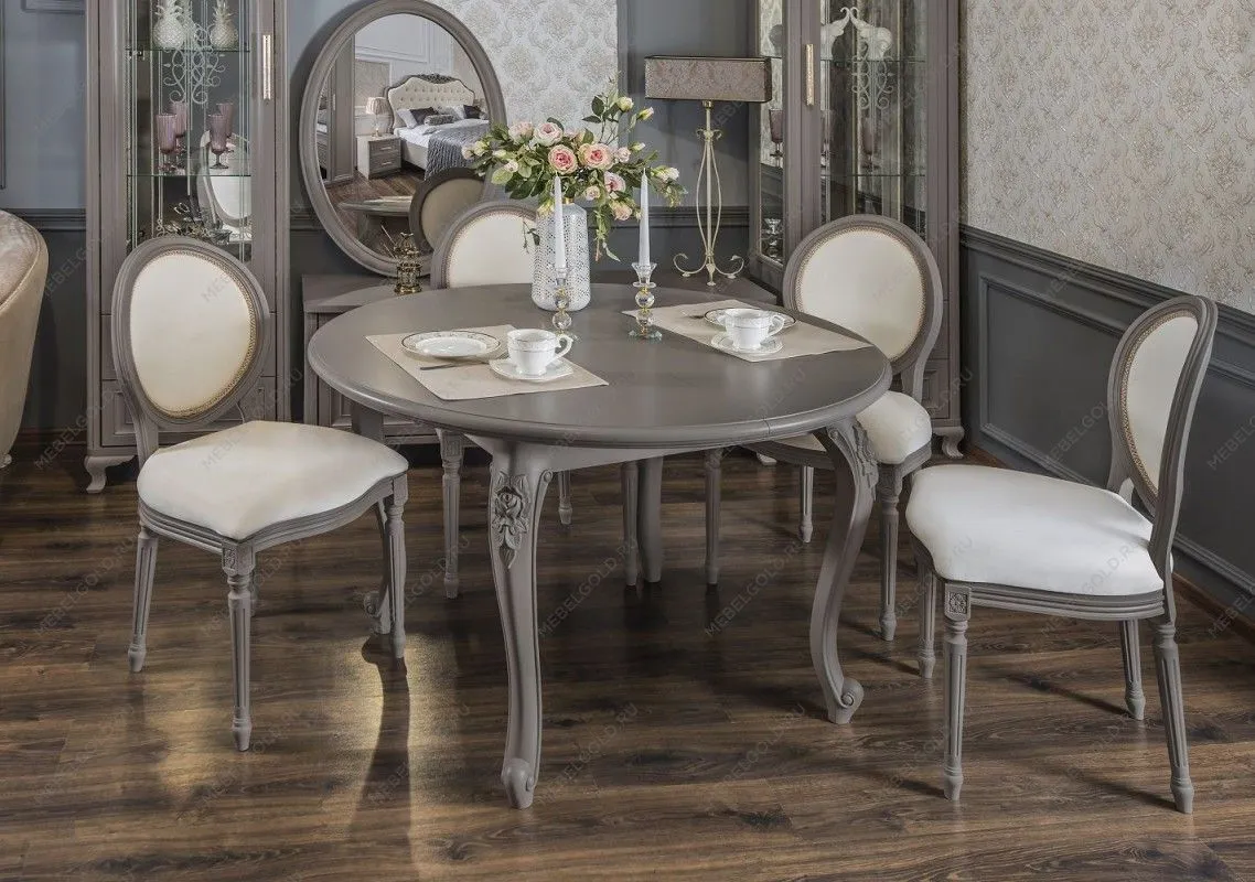 Стол Мокко круглый серый камень | изображение 6