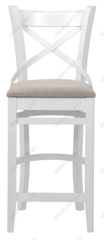Стул барный Hugo (Белая эмаль/бежевый М02)