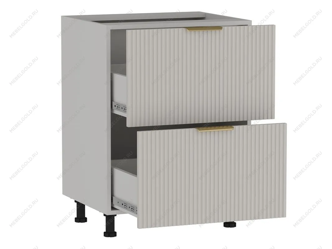 Стол с ящиками СЯ-2-60 , Монза (600*523*820) Экокожа Бежевый, 23122 | изображение 1