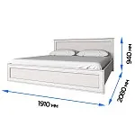 Кровать Тиффани 180 вудлайн кремовый | изображение 2