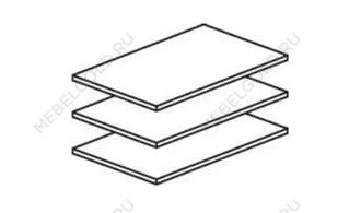 Полки для шкафа Патрисия 2-ств караваджо глянец | изображение 1