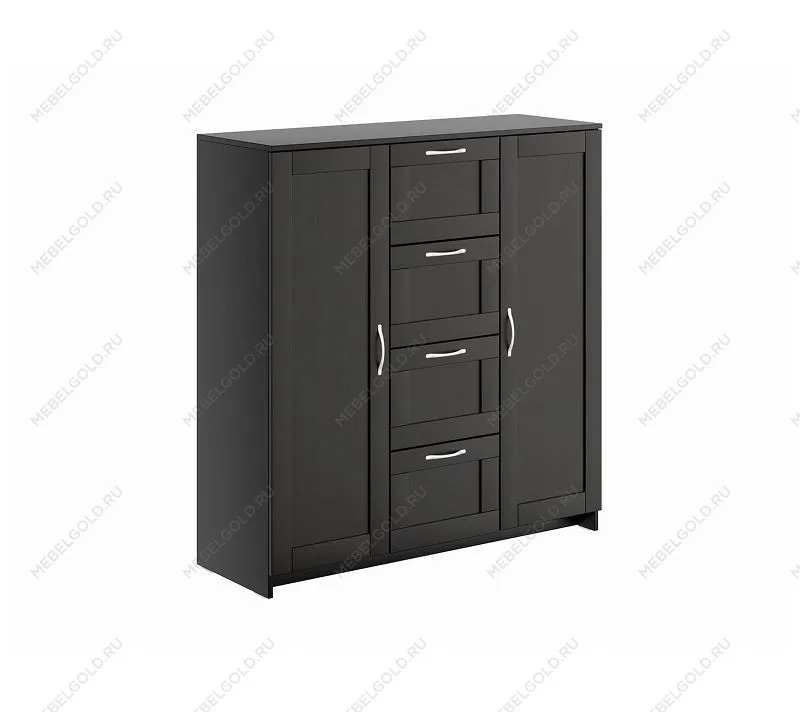 БРИМНЭС / СИРИУС тумба ИКЕА / IKEA 2 двери и 4 ящика 117х123 Дуб Венге | изображение 3