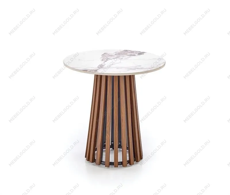Стол журнальный Halmar CARINA S (бежевый мрамор/орех) | изображение 9