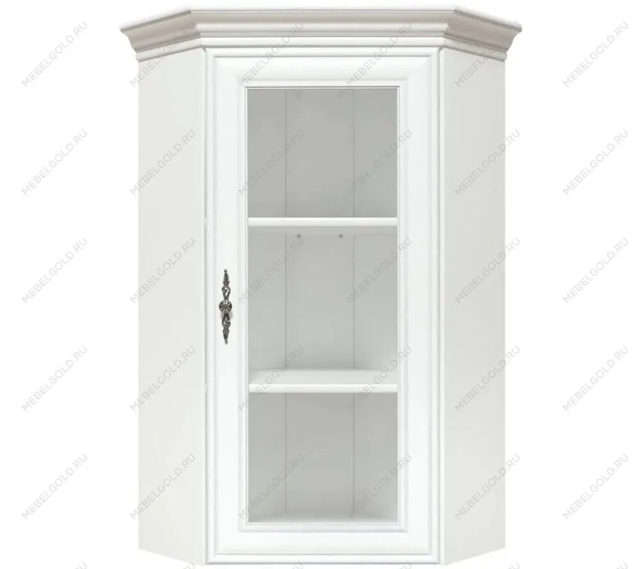 Шкаф верхний с витриной Кентаки NADN1W белый | изображение 1