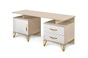 Туалетный столик Лара белый глянец