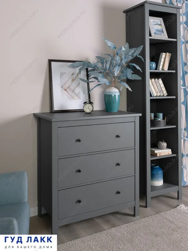 Комод Сага, 3 ящика, 92х100х51 см, серый | изображение 1