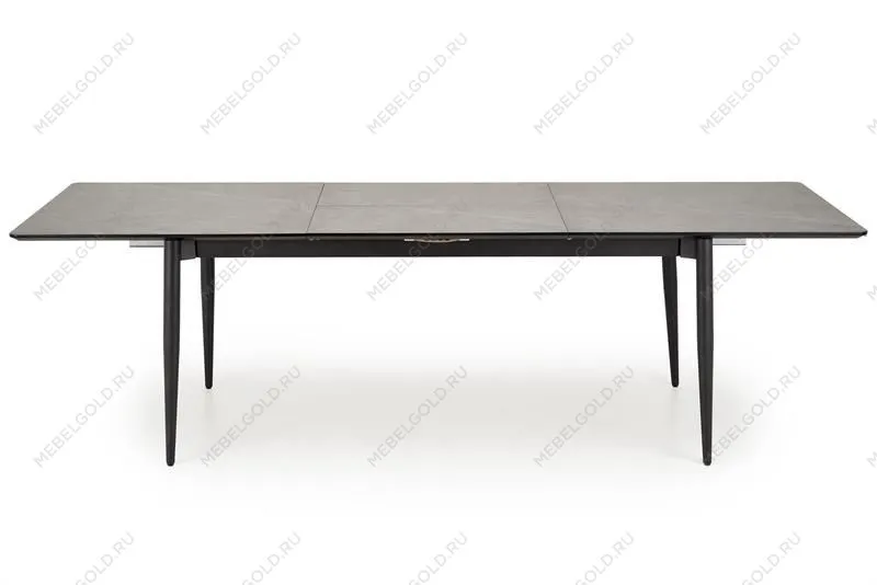 Стол обеденный Halmar CHARLES 180 раскладной (серый мрамор/черный) | изображение 4