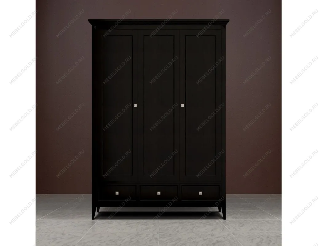 Шкаф трехстворчатый Manhattan (Черный) | изображение 2