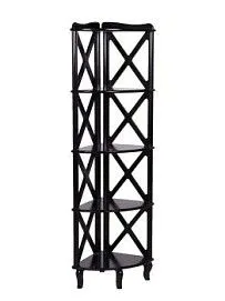 Этажерка-стеллаж угловая Джульетта-4 (венге)