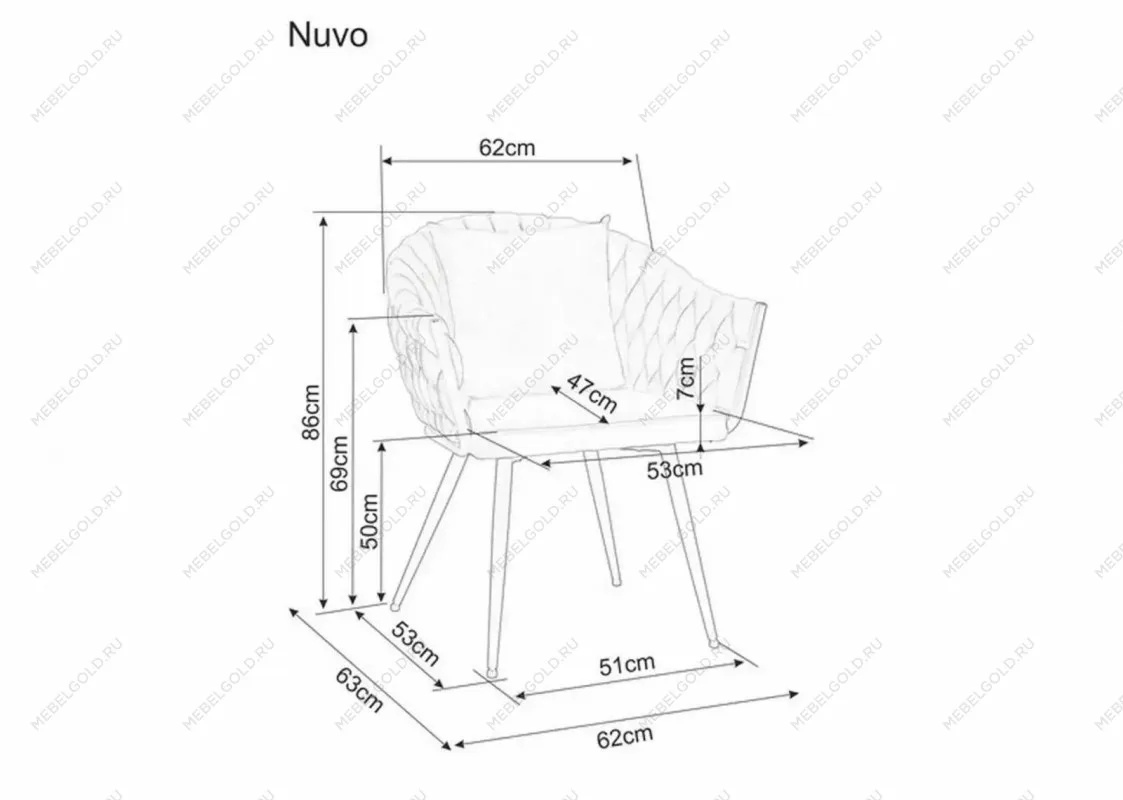 Стул кухонный Signal NUVO Velvet Bluvel 40 (темно-бежевый/черный мат) | изображение 5
