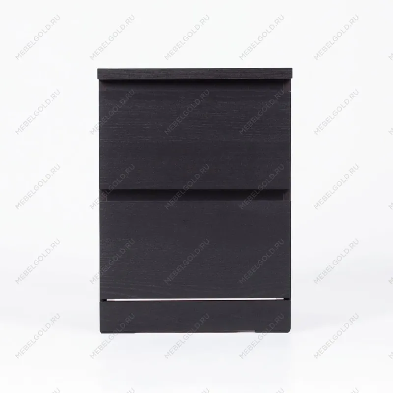 МАЛЬМ / VARMA Тумба прикроватная ИКЕА / IKEA 2, 40x54.8x40, шпон, черный | изображение 2