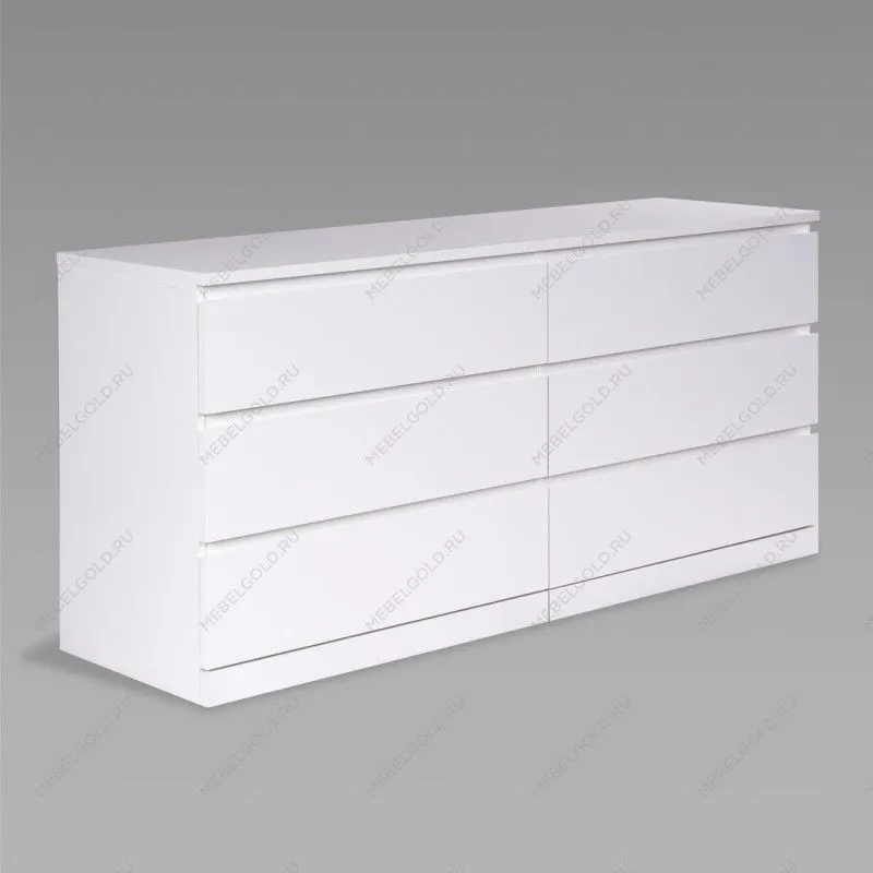 Варма Прайм 6Д комод 160x77x48, белый