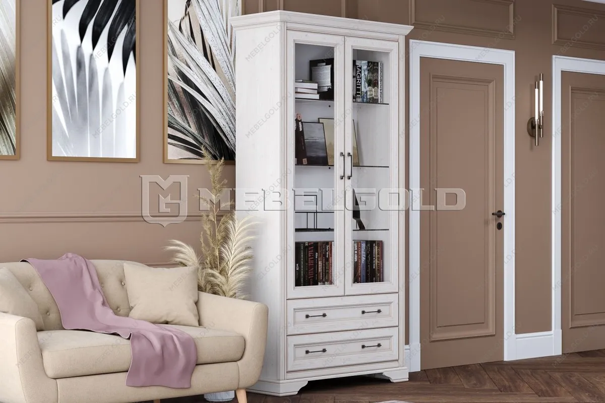 Шкаф-витрина Стилиус REG2W2S (Лиственница сибирская) | изображение 2