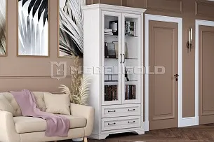 Шкаф-витрина Стилиус REG2W2S (Лиственница сибирская)