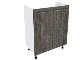 Стол под мойку 2-х дверный СМ-60, Грей (600*470*820) Шале Серебро, 21454