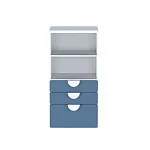 ПИКСИ стеллаж с 3 ящиками 60x57x123, озорной василек | изображение 1