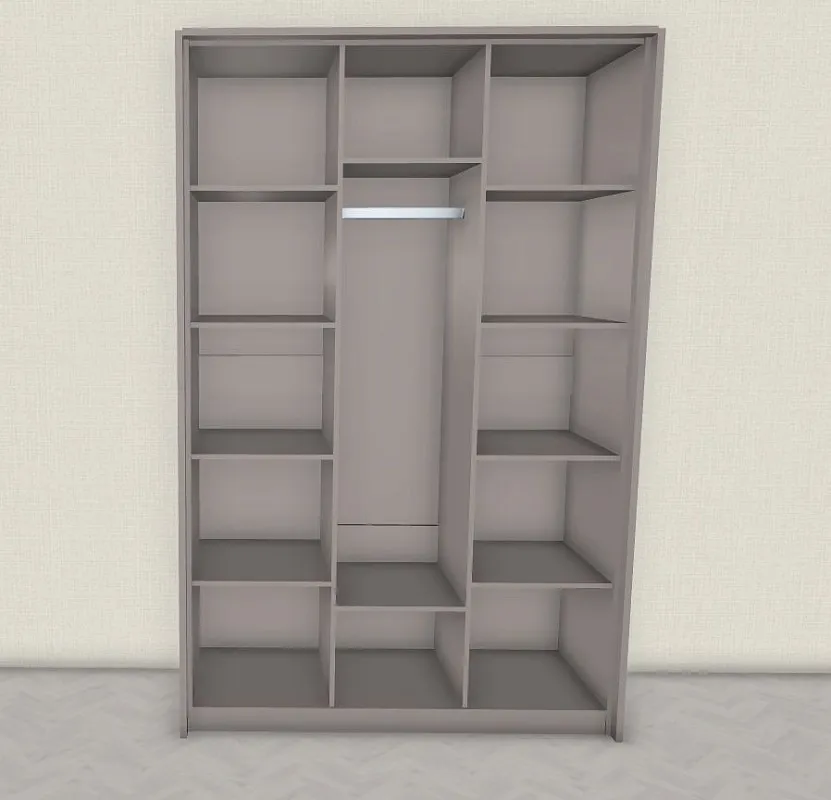 Шкаф Гравита 3-дверный серый камень глянец | изображение 1