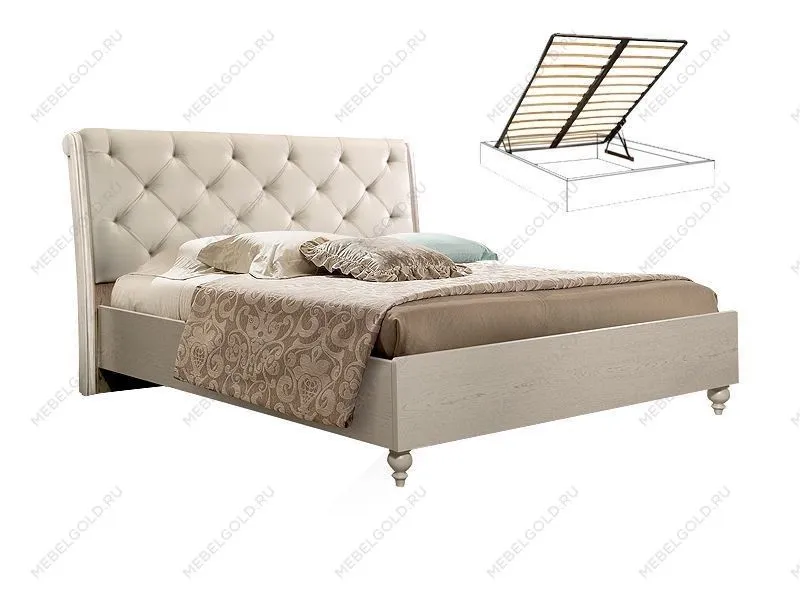 Кровать с подъемным механизмом Венеция (Дуб седан) 1,8 м велюр ВНКР180-2[3]