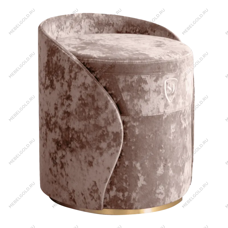 Пуф-тумба Розовая дымка (Crush) золото Sweet dreams PS-101