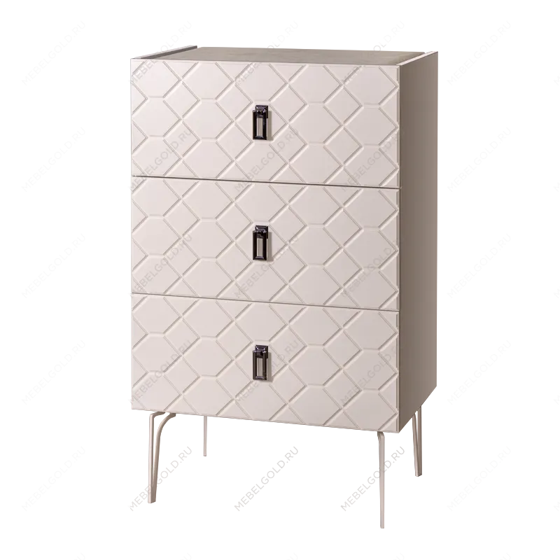 Лобня - Комод Bogemia-Farfalle (Слоновая кость) (Lakobel/Черный) БМКМ-1(Fa)