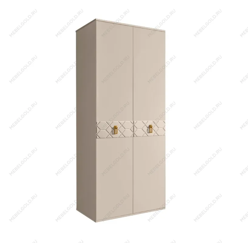 Шкаф 2-х дверный Bogemia Farfalle (Ваниль/Золото) БМШ2/2(Fa)
