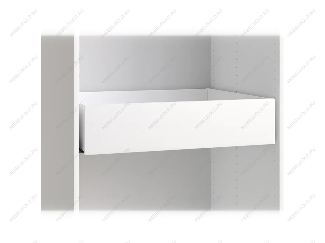 Ящик МАКС выдвижной в двухдверный шкаф, ДСП, цвет белый | изображение 1