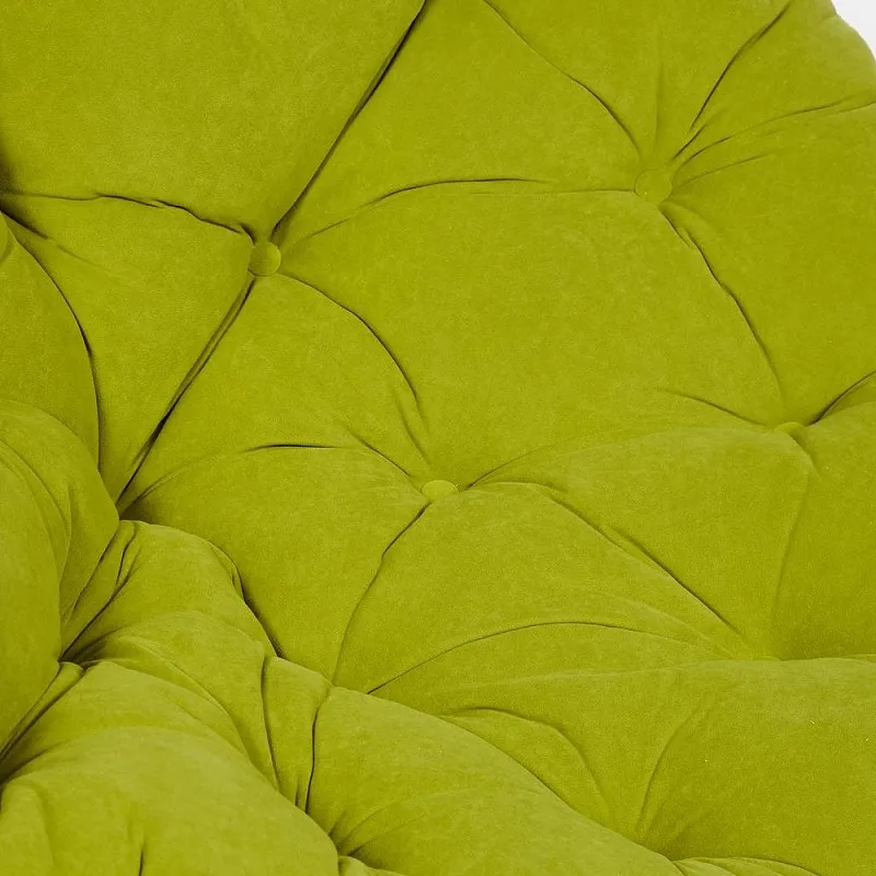 Кресло-качалка Papasan с подушкой Орех, флок олива | изображение 5