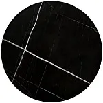 Комплект Halmar JULIETA, 2 стола журнальных (черный мрамор/черный) | изображение 1