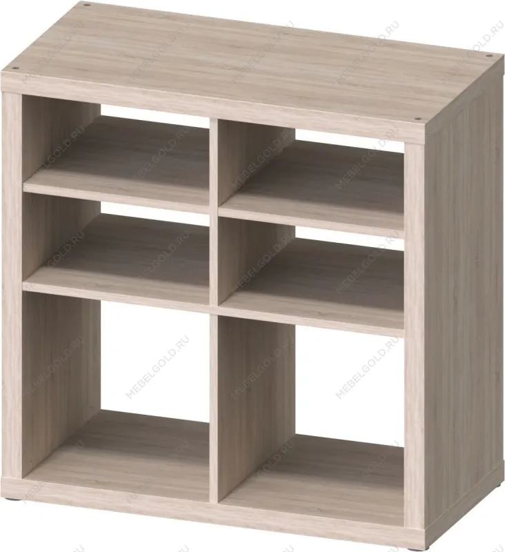 Стеллаж Фора, 4 полки, 77х77х38 см, дуб беленый | изображение 7