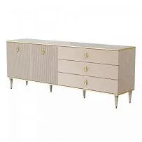 Комод для гостиной 2.1м Римини СОЛО (Латте/Золото) РМКМ-5(s)