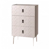 Лобня - Комод Bogemia-Farfalle (Слоновая кость) (Lakobel/Черный) БМКМ-1(Fa)