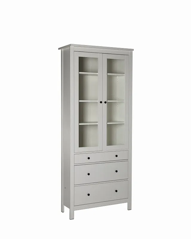 Шкаф с витриной Сага, 90х41х215 см, белый | изображение 13