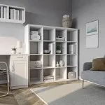 Стеллаж Фора, 16 полок, 147x147х38 см, белый | изображение 3