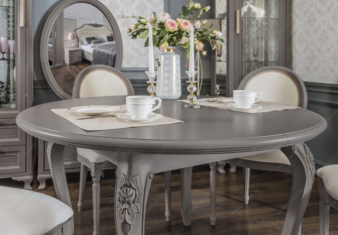 Стол Мокко круглый серый камень | изображение 3