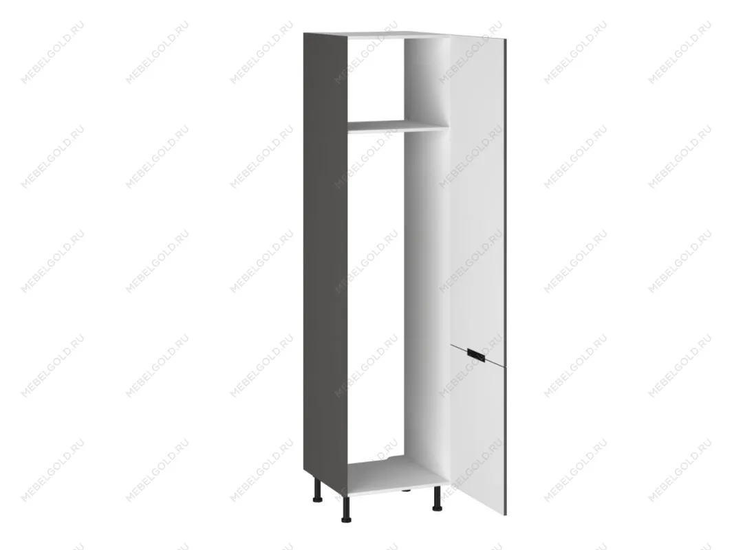 Шкаф-пенал 960 ПХ-60 бока МДФ, Виста (600*586*2456) Экокожа Серый, 26693 | изображение 1