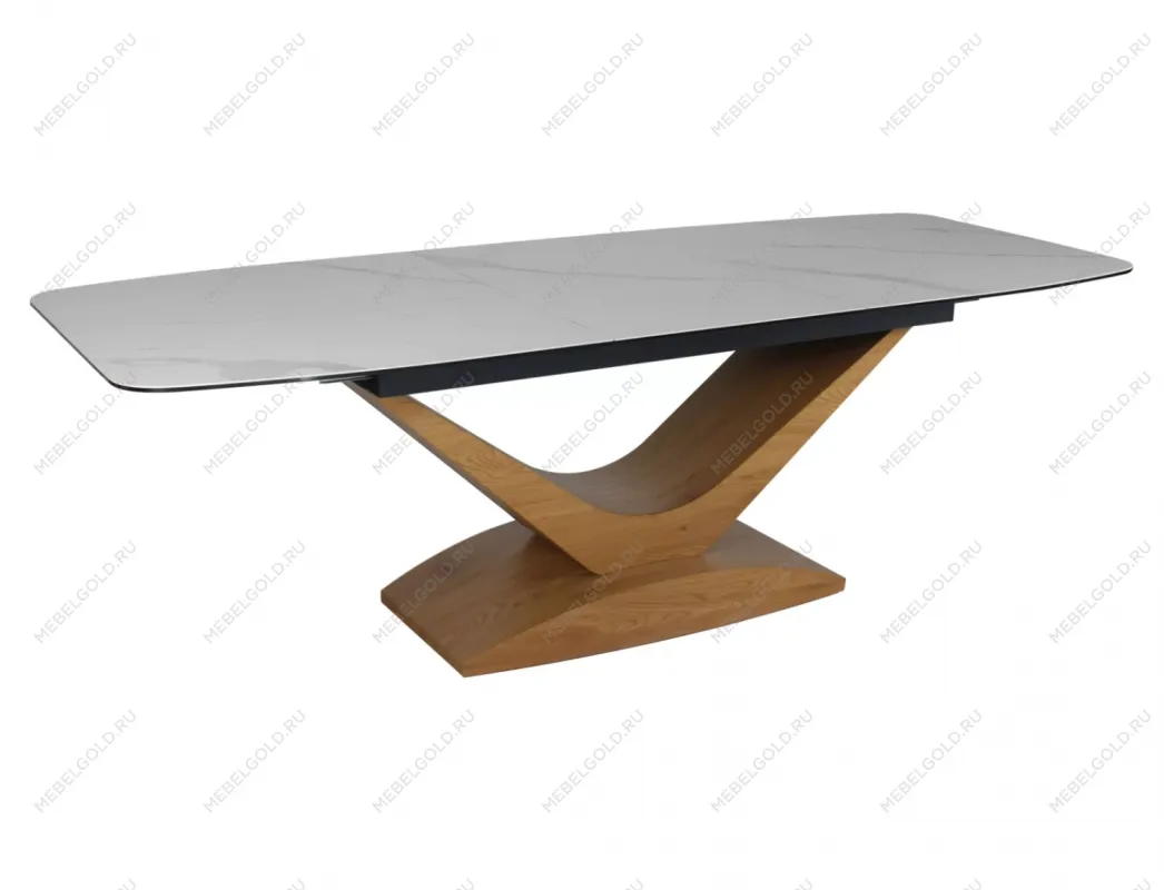 Стол обеденный Signal DOLCE CERAMIC раздвижной (белый/дуб)