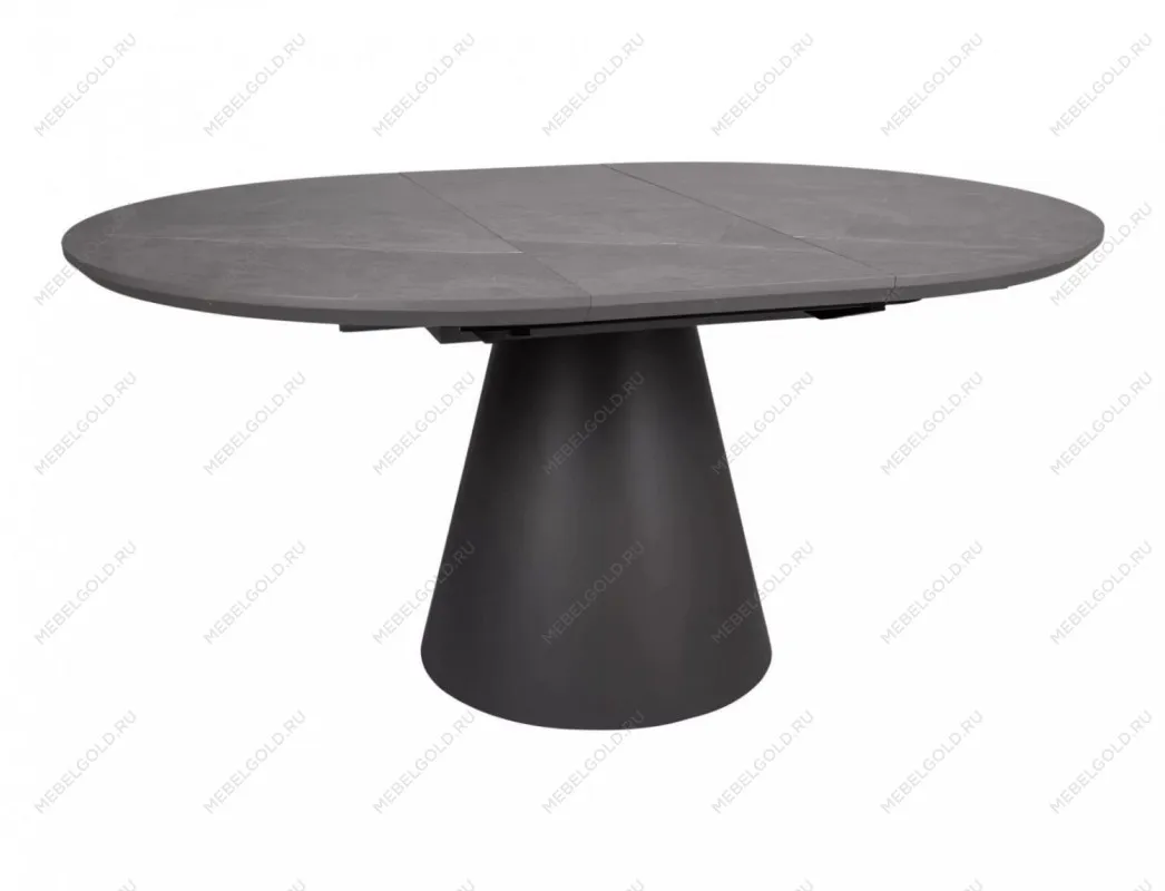 Стол обеденный Signal ANGEL II 120 (эффект серого мрамора/черный)