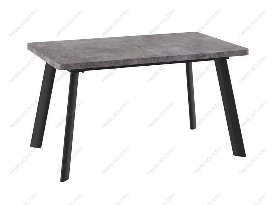 Стол Leon Lux Radial-180 раздвижной (Дымчатая керамика/черный) 180(240)х95