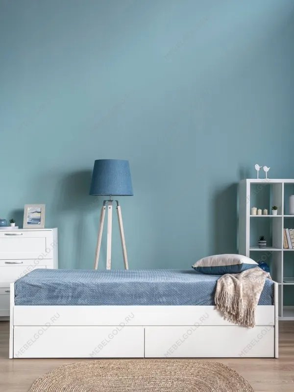 Кровать раздвижная Сириус, с ящиками, 80х200/160х200 см, белая | изображение 1