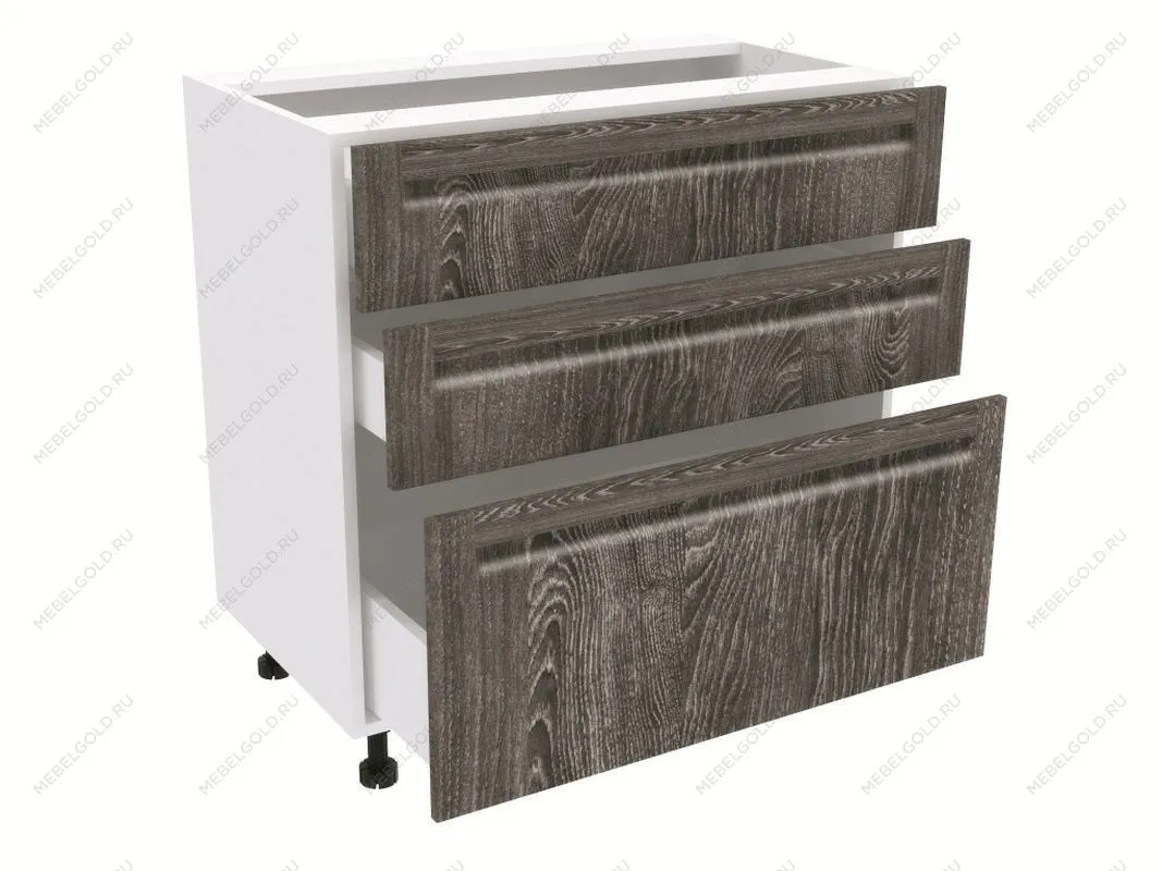 Стол с ящиками СЯ-80, Грей (800*470*820) Шале Серебро, 21417