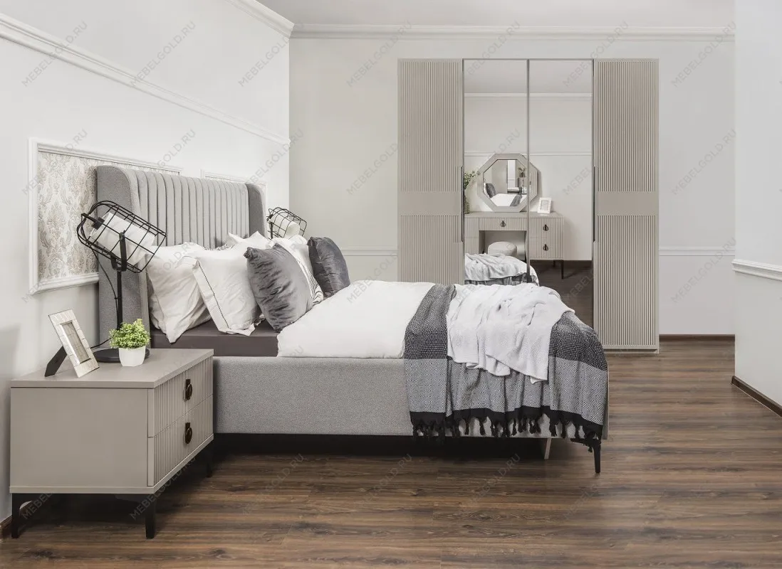 Спальня Стелла 4-дверная светло серый камень | изображение 3