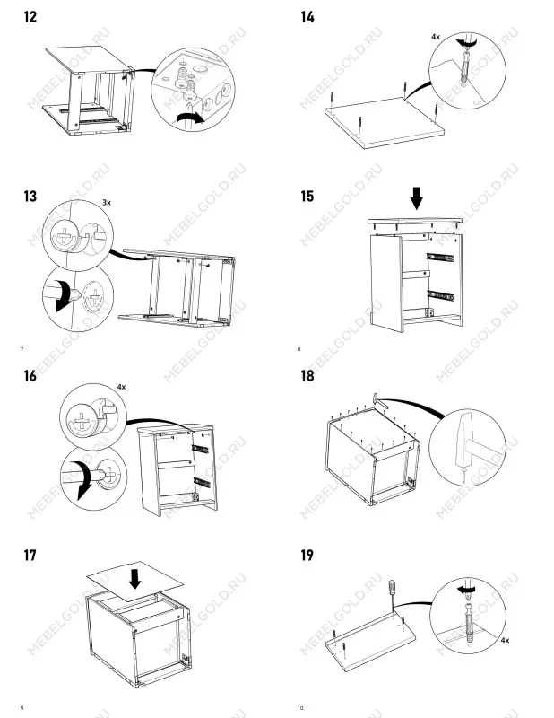 Тумба прикроватная Варма, 2 ящика, 40х55х40 см, шпон натурального дерева, ясень черный | изображение 19