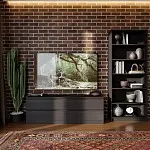 Стеллаж Варма, 6 полок, 78х198х28 см, шпон ясень, черный | изображение 2