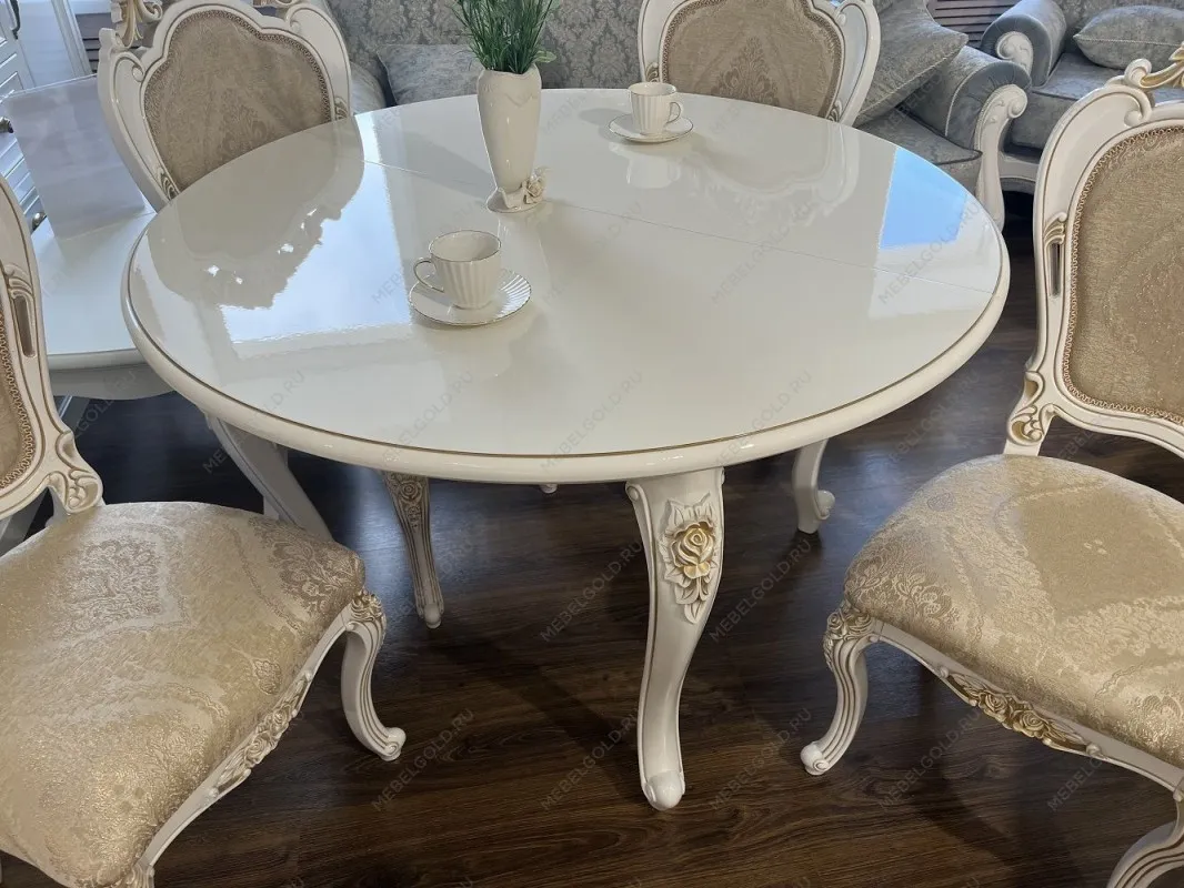 Столовая Натали белый глянец с круглым столом | изображение 9