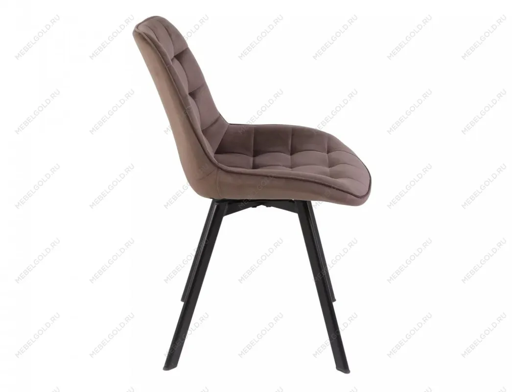 Стул кухонный Signal MONTI Velvet Bluvel 38 поворотный (капучино/черный) | изображение 2