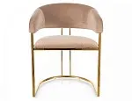 Стул кухонный Signal Tulipe Velvet Bluvel 28 (бежевый/золотой) | изображение 3