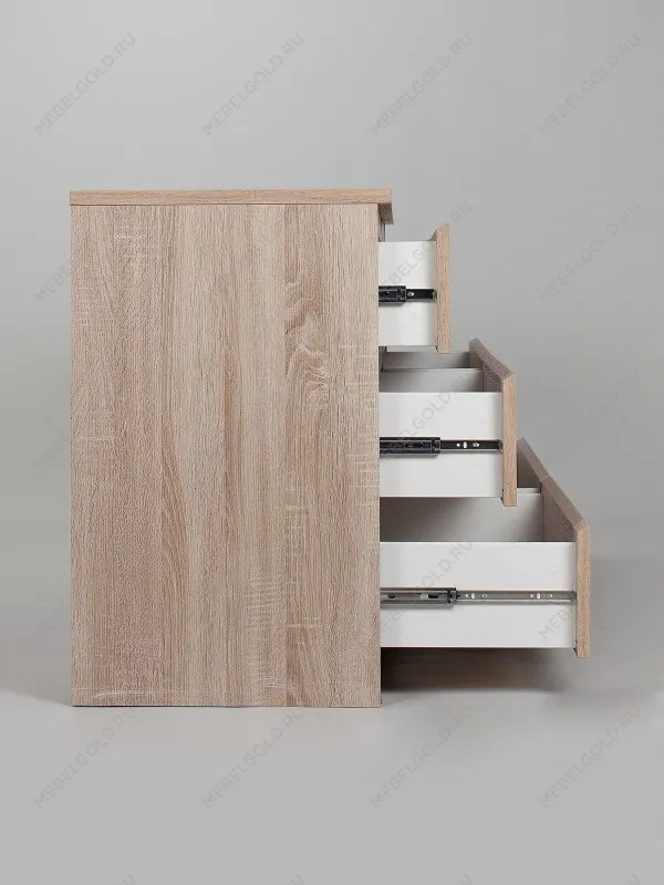 Комод Мальта, 6 ящиков, горизонтальный, с доводчиками, 160х48х76 см, дуб сонома | изображение 15
