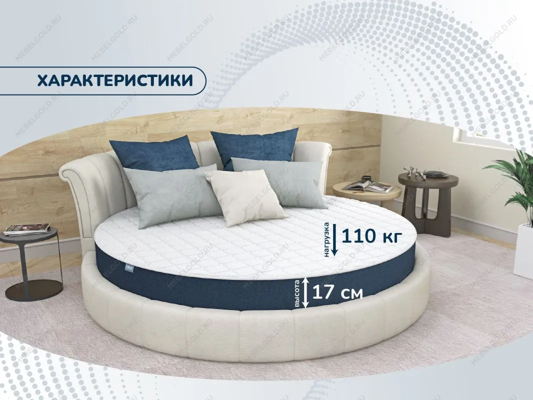 Матрас Раунд 16 латекс кокос Диаметр 200 | изображение 3