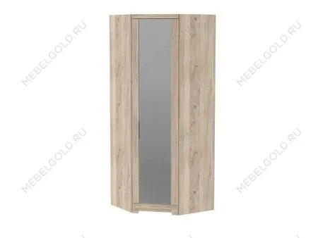 Шкаф угловой с зеркальной дверью, Юта (900*900*2300) Дуб Мария*